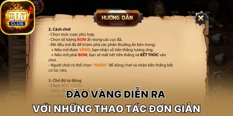 Đào vàng diễn ra với những thao tác đơn giản