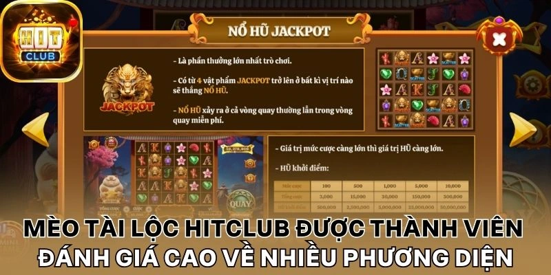 Mèo tài lộc Hitclub được thành viên đánh giá cao về nhiều phương diện